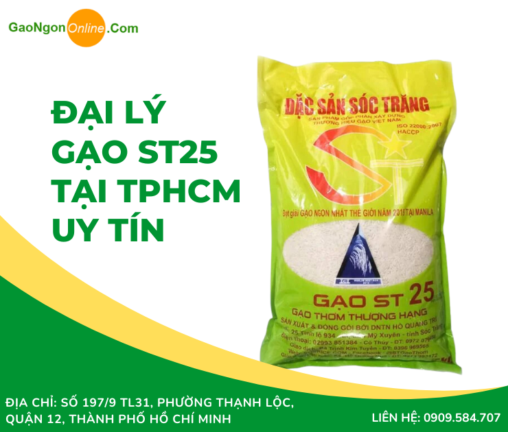Gạo Ngon Online địa điểm cung cấp gạo ST25 giá tốt tại Hồ Chí Minh