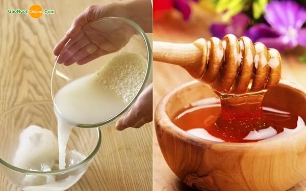 Hỗn hợp nước vo gạo và mật ong