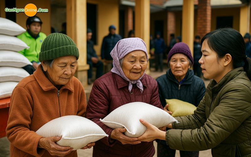 Tổng hợp một số hình thức tặng gạo từ thiện dịp tết