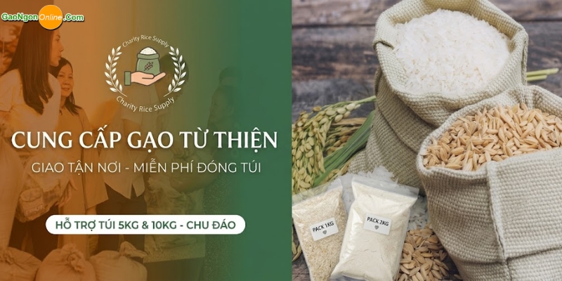 Dịch vụ cung cấp gạo từ thiện của Gạo Ngon Online
