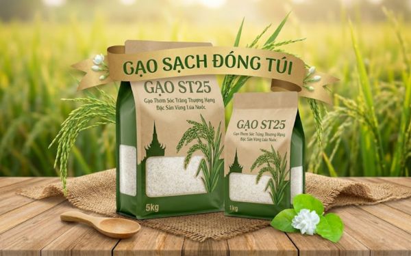 Gạo sạch đóng túi